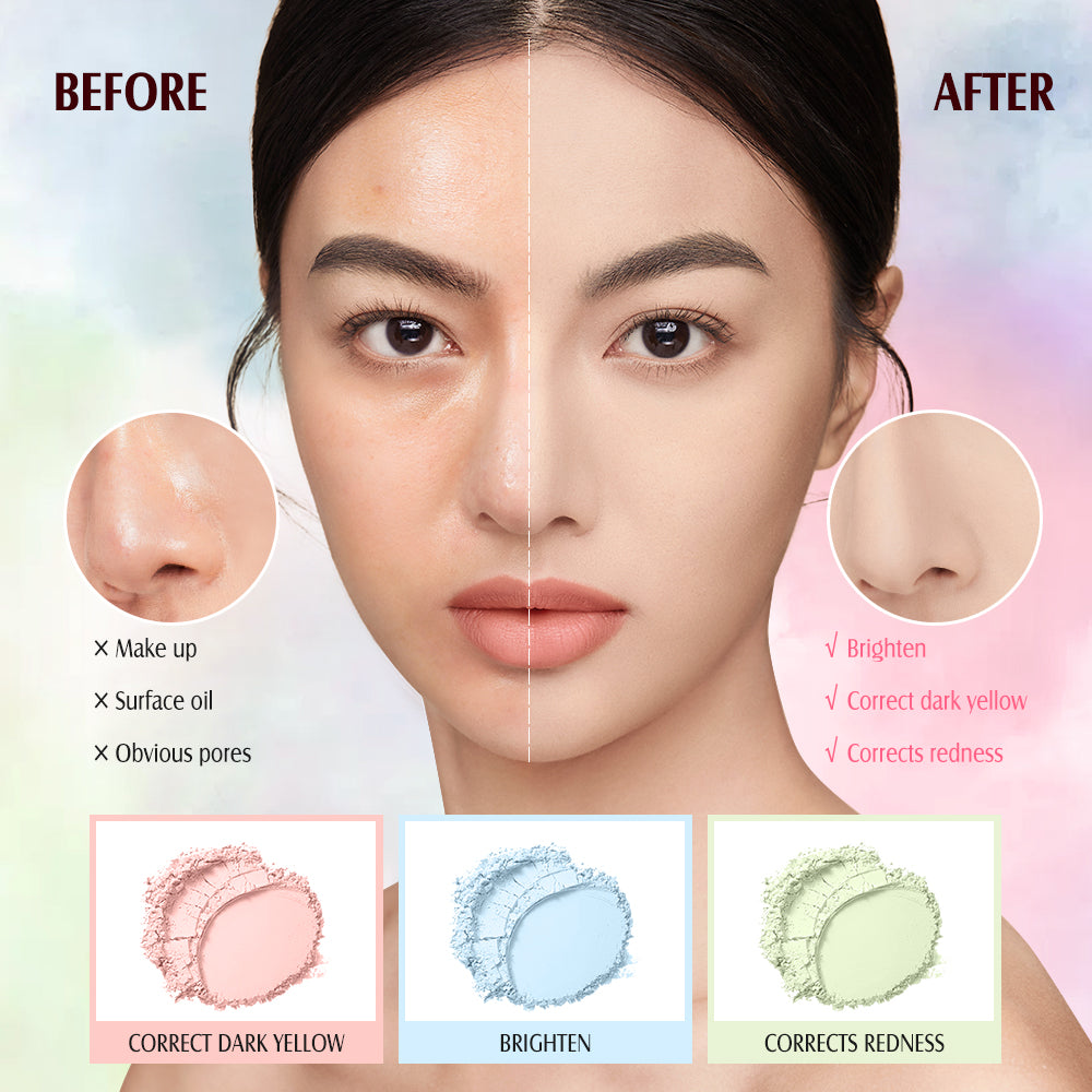 O.TWO.O Face Setting Powder 3 Color Fine Powder Oil Control Makeup Loose Powder