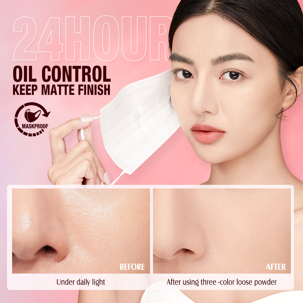 O.TWO.O Face Setting Powder 3 Color Fine Powder Oil Control Makeup Loose Powder