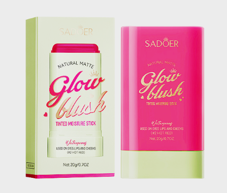 Sadoer Natural Matte Glow Blush Tinted Moisture Stick  20g