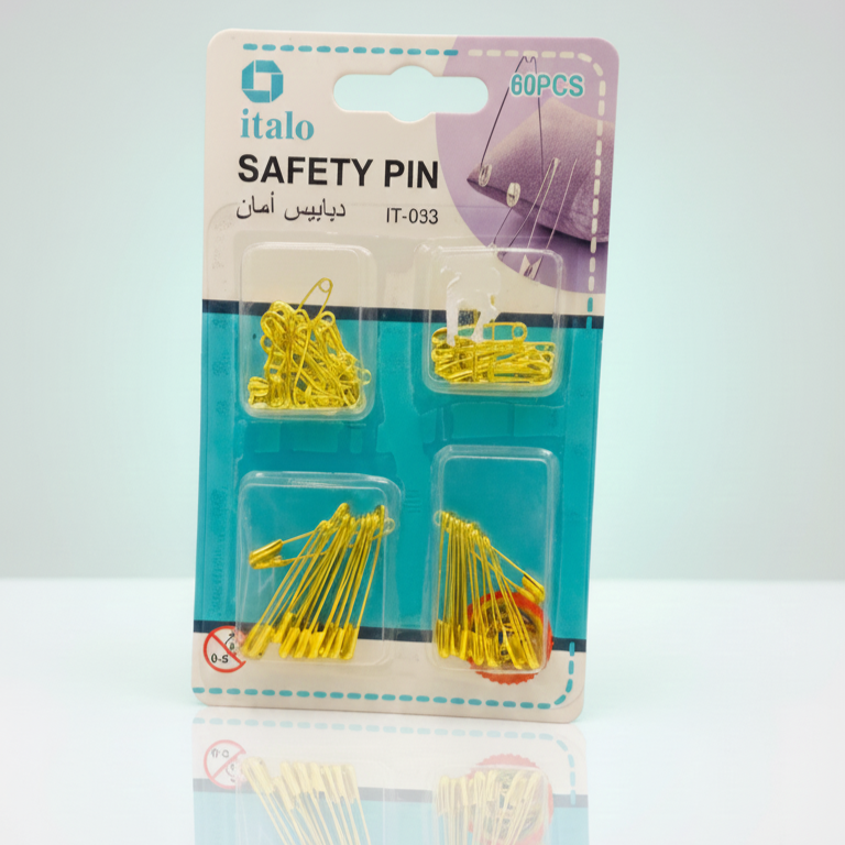 Italo Safety Pin GOLD 60 PCS