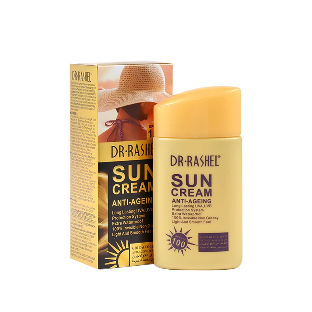 Dr.Rashel Spf100 Sun Cream Gold & Collagen Anti-aging - 80g