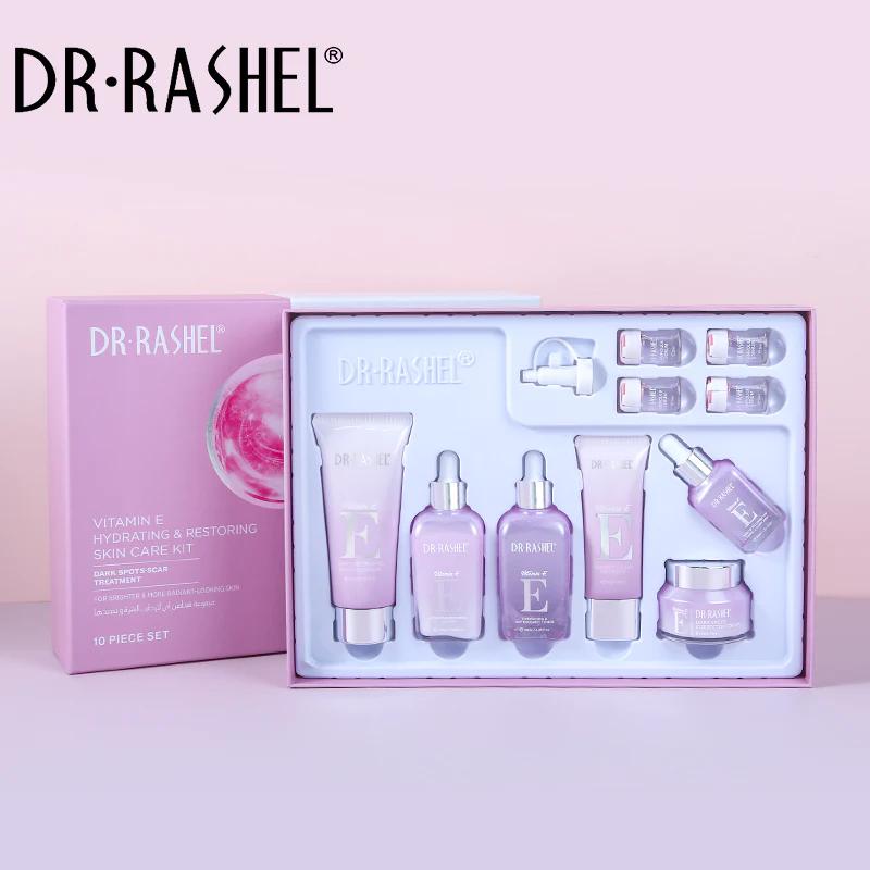 د. راشيل مجموعة العناية بالبشرة بفيتامين E للترطيب والتجديد - 10 قطع