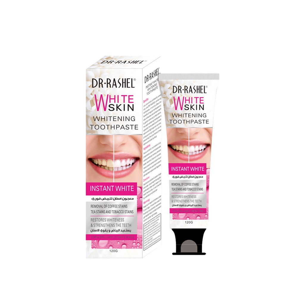 د. راشيل معجون أسنان وايت سكين لتفتيح البشرة - 120 جرام