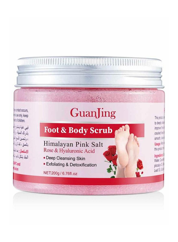 Guanjing Foot & Body Scrub Rose & Hyaluronic Acic - 200g