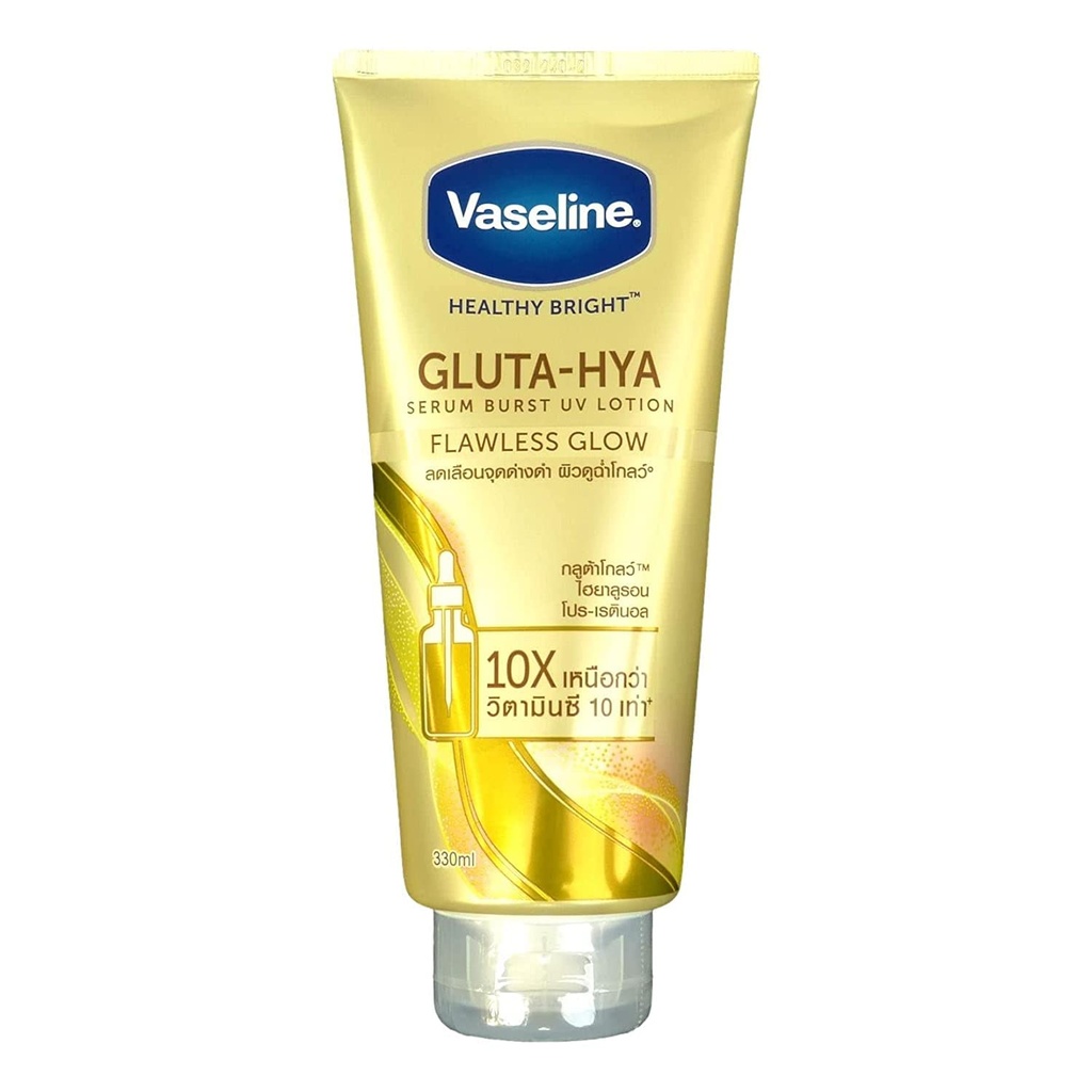 Vaseline Healthy Bright Gluta-hya Serum Burst Uv Lotion Flawless Glow 330ml