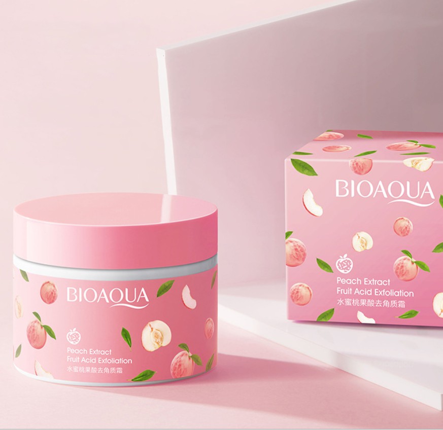 تقشير البشرة بخلاصة الخوخ وأحماض الفاكهة من بيواكوا - 140 غرام