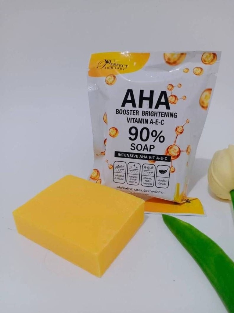 صابون بيرفكت سكين ليدي المعزز بفيتامين AHA لتفتيح البشرة، 90%، 70 غرام