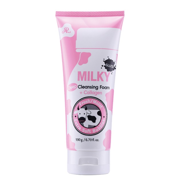 Aron Gluta Milky Cleansing Foam + Collagen - 190g