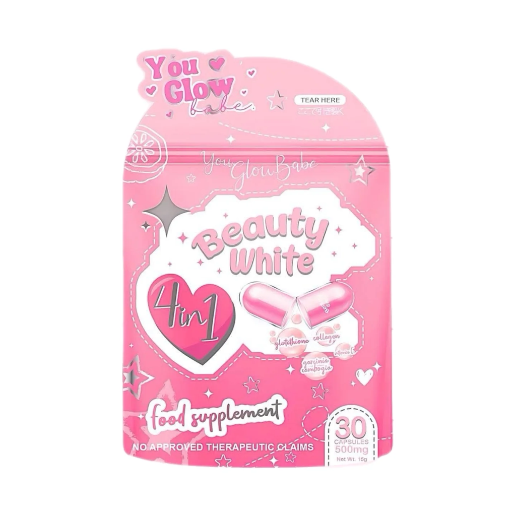 You Glow Beauty White Glutathione-Hydrolyzed Collagen Vitamin C-Garcina Camogia [SP]