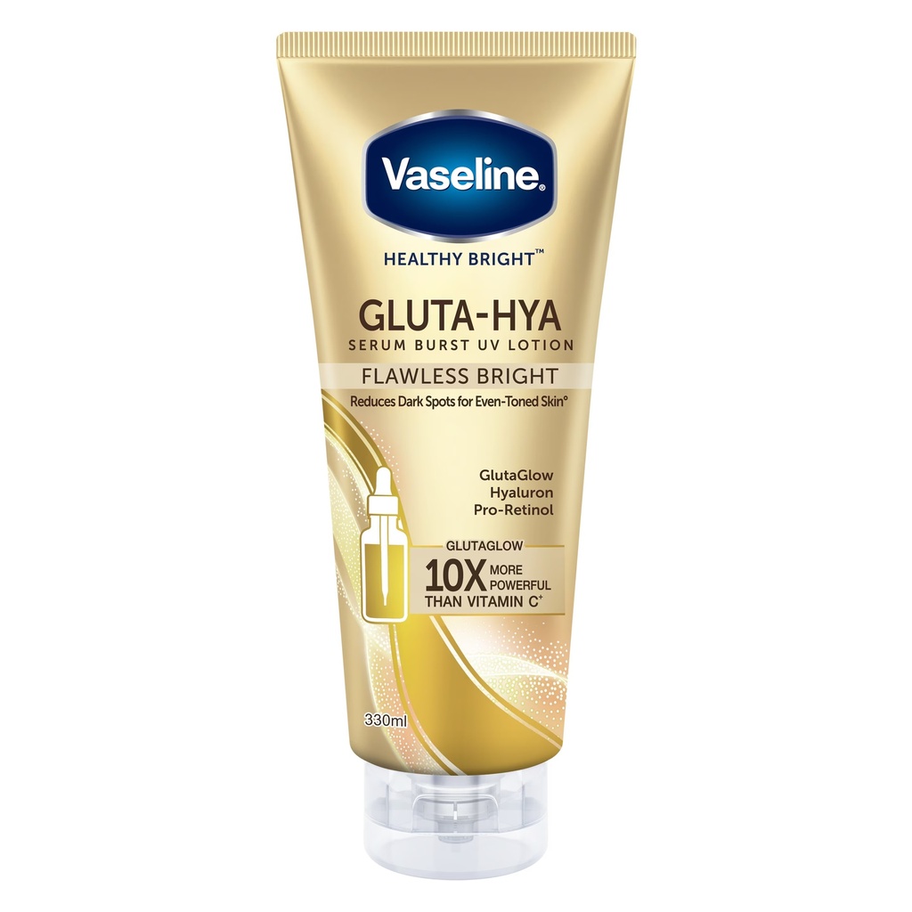 Vaseline Gluta-hya Serum Burst UV Lotion Flawless Bright-330ml
