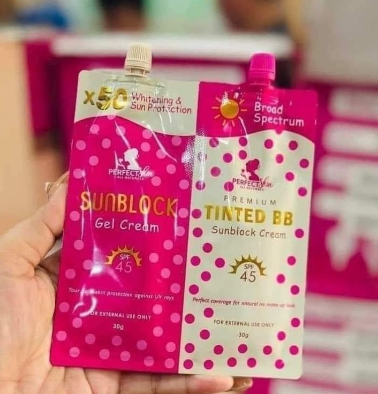 Perfect Skin Sunblock Gel Cream & Tinted BB (2 in 1)