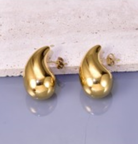 Chunky Teardrop Stud Earrings