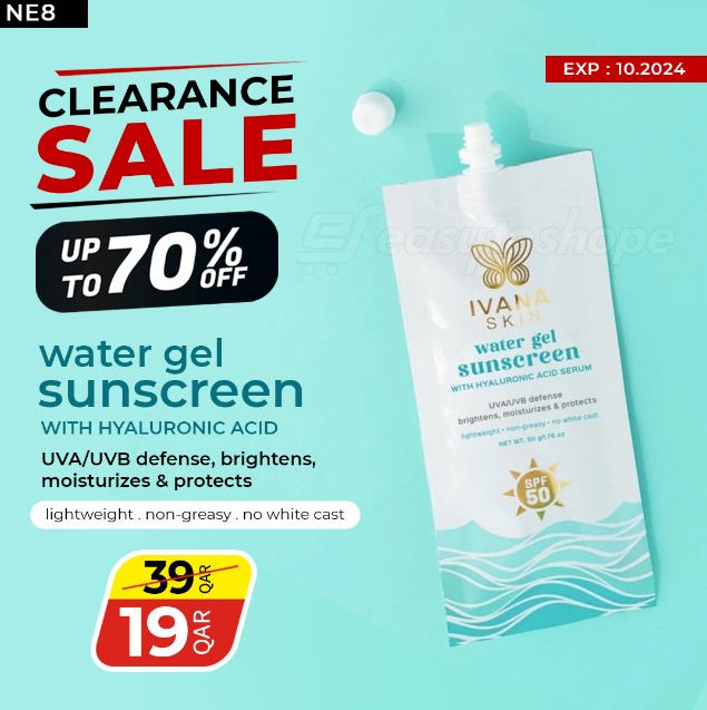 [Near Expiry]  Ivana Skin Water Gel Sunscreen - SPF50 - 50g