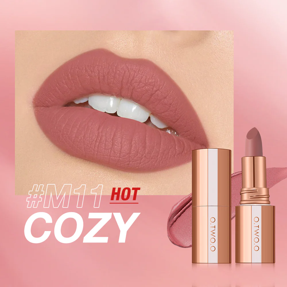 O.TWO.O Matte Finish Waterproof Long Wear Silky Lipstick
