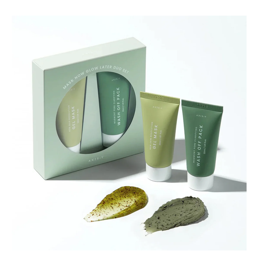 Axis-Y Mask Now Glow Later Duo Set (Gel Mask & Wash Off Pack)