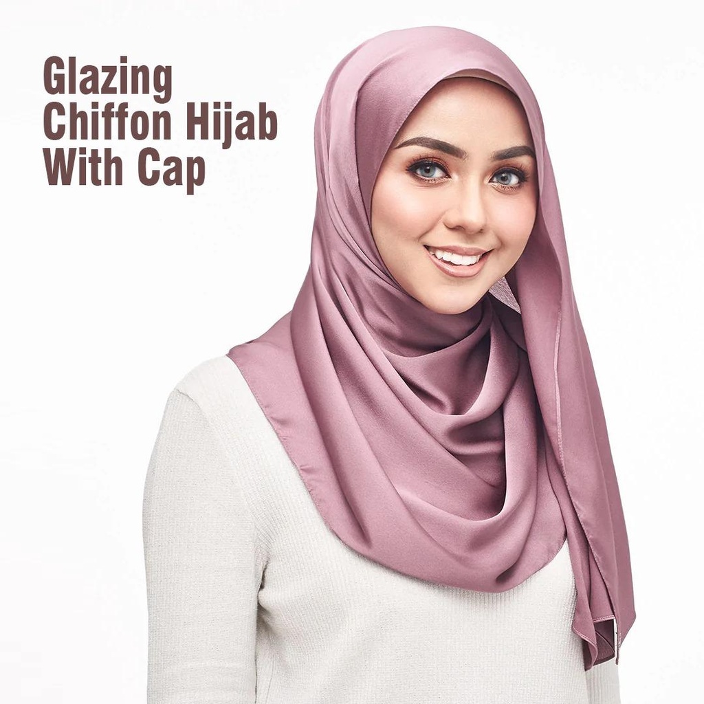 New Glazing Chiffon Shawl With Cap (GC)