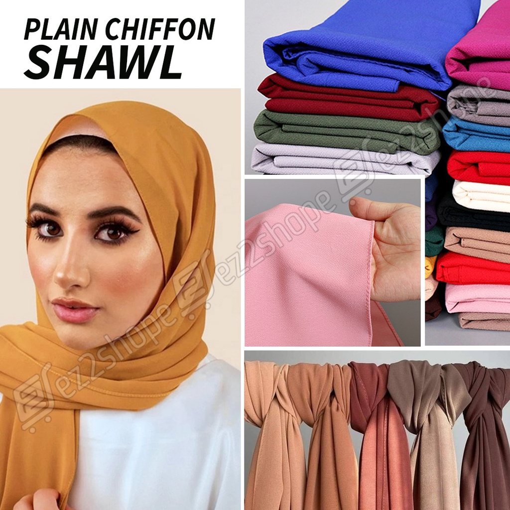 New Plain Chiffon Shawl (P)