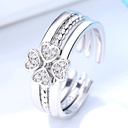 3 In 1 Korean Style Adjustable Ring (Sliver)