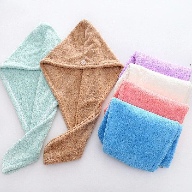 Clean Quick Dry Hair Towel Cap
