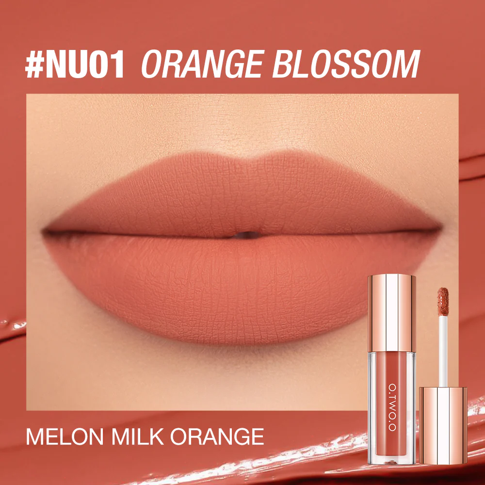 O.TWO.O New Waterproof Matte Long-wearing Lip Mud Highpigment Lip Gloss