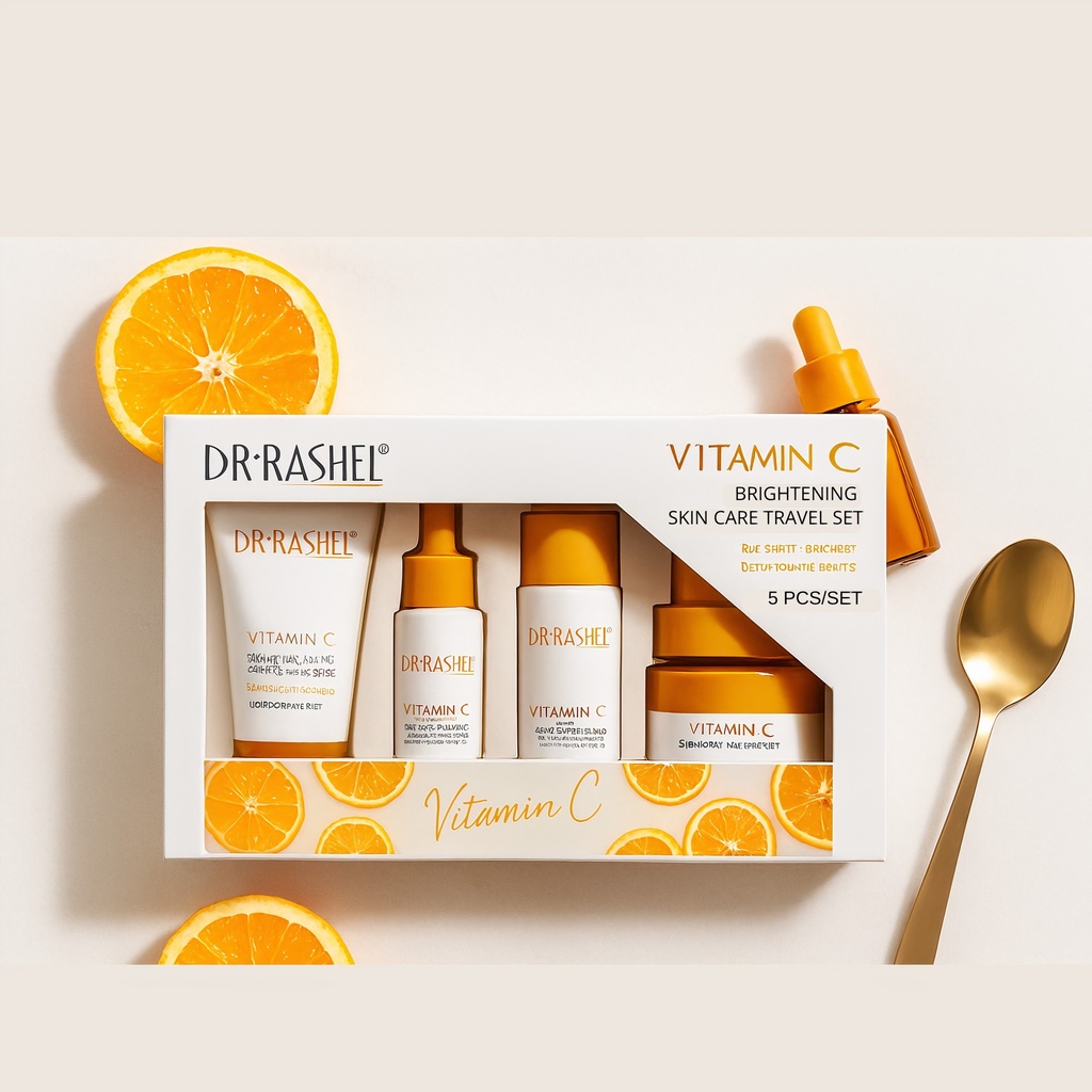 Dr.Rashel Vitamin C Brightening Skin Care Travel Set - 5Pcs Set