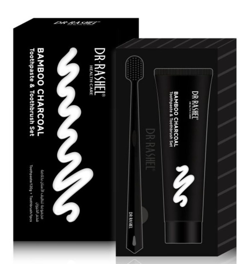 Dr. Rashel Bamboo Charcoal Toothpaste & Toothbrush Set