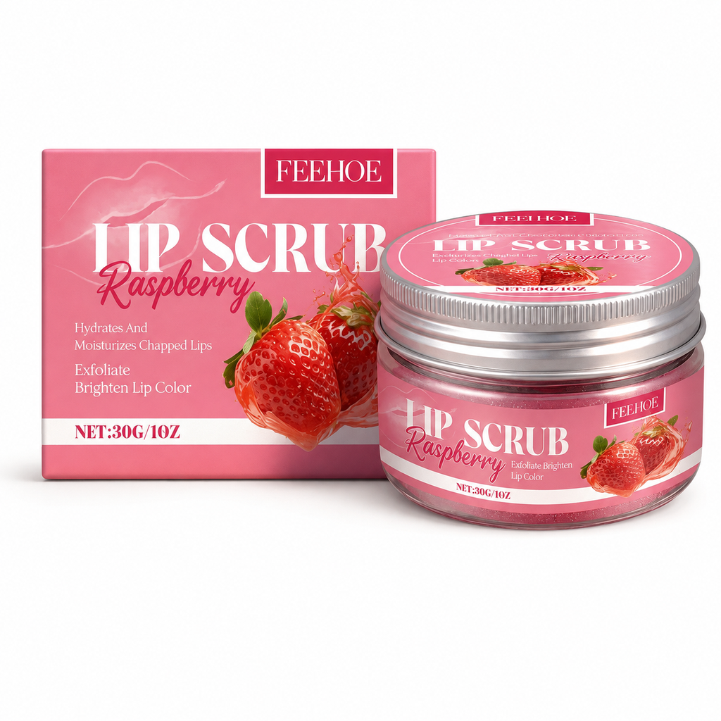 EELHOE Lip Scrub Raspberry Flavor Lip Exfoliating Gel