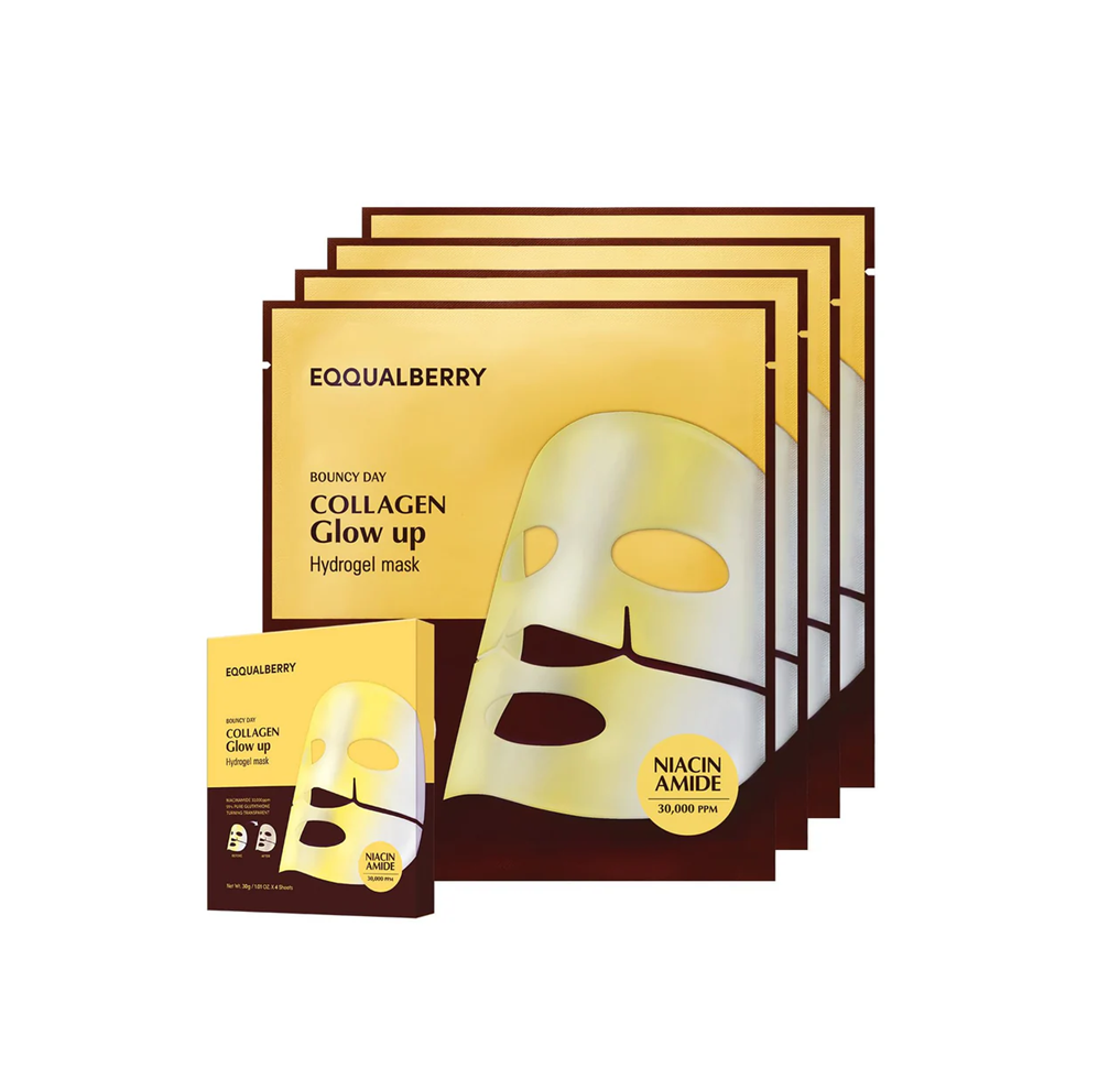 Eqqualberry Collagen Glow up Hydrogel Mask - 30gx4 Sheets Box