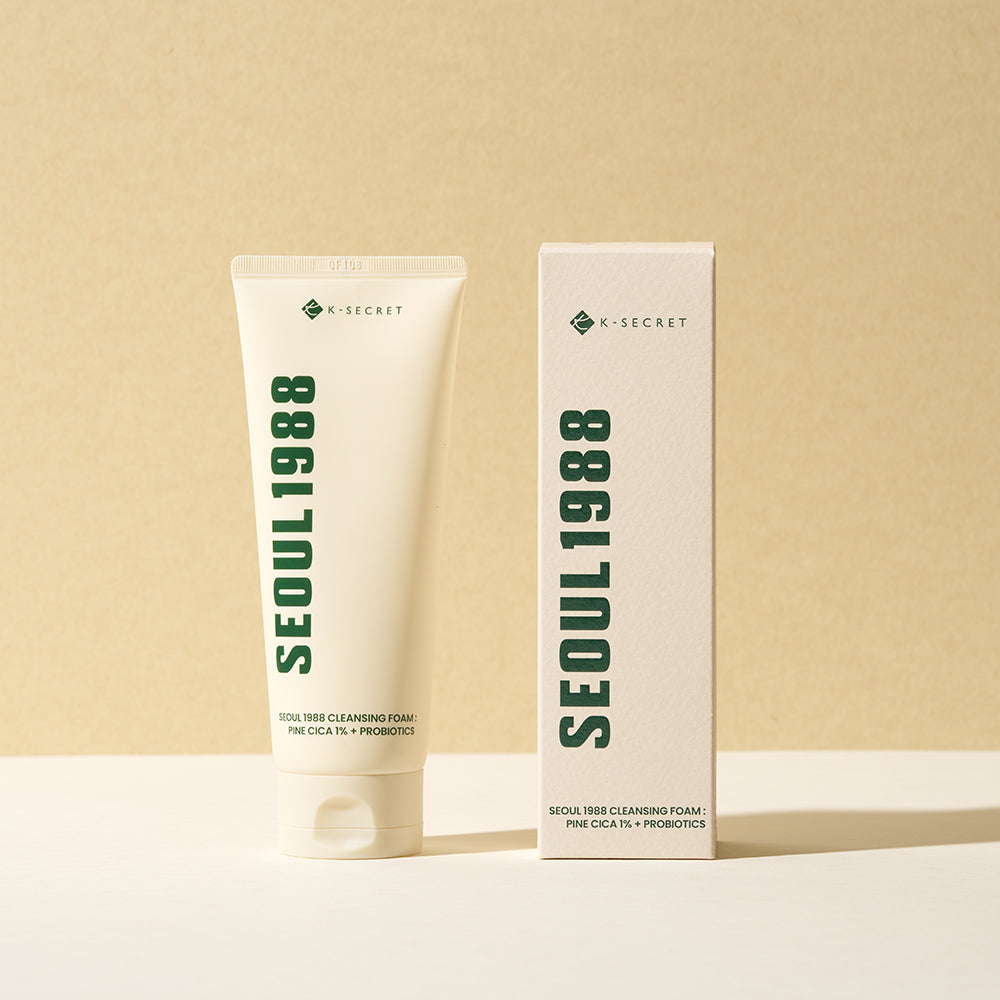 K-secret Seoul 1988 Pine Cica 1% + Probiotics Cleansing Foam, 150ml