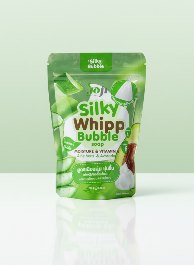 JOJI Silky Whipp Bubble Soap Aloe Vera and Avocado 100g