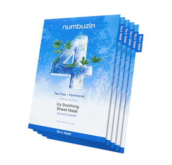 Numbuzin No.4 Icy Soothing Sheet Mask (27mlx1Pc)