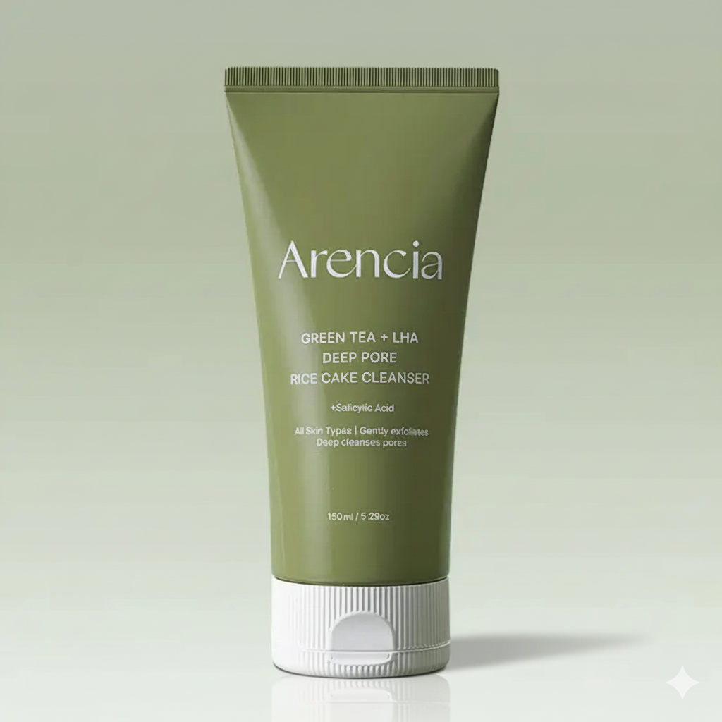 Arencia Green Tea LHA Deep Pore Rice Cake Cleanser – 150g