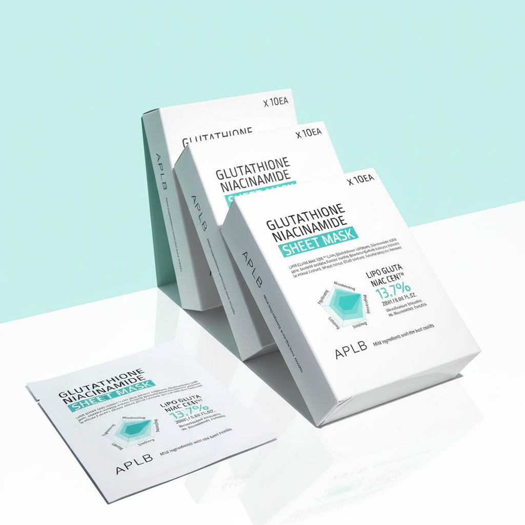 APLB Glutathione Niacinamide Sheet Mask Box – 25mlx10Pcs