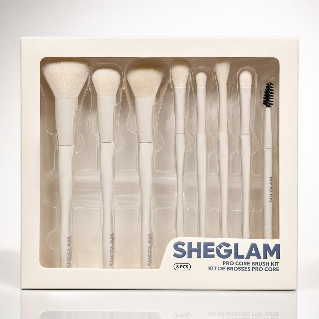 SHEGLAM Pore Core Brush Kit Beige 8pcs